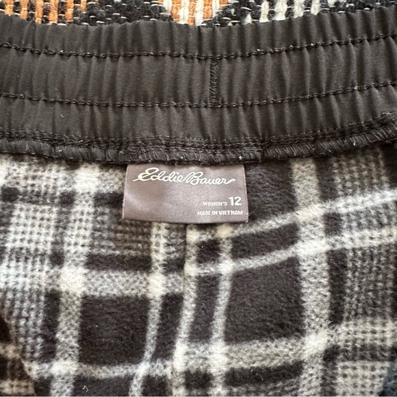 Eddie Bauer Flannel Lined Black Pants size 12 Woman - Picture 6 of 14